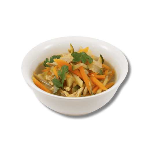 Sopa de pollo y verduras